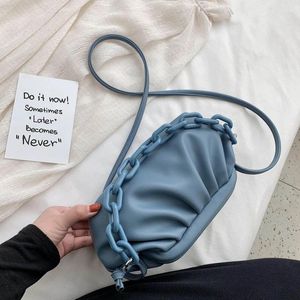 Totes mode molnförpackad mjuk pu läder liten påse axel lutning dumpling handväska dag kopplingar väskor messenger crossbody