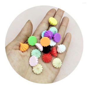 Flores decorativas 20/50/100X Halloween Merengue Beijos Resina Doces Flatback Flat Back Cabochão DIY Craft Deco Enfeites de comida em miniatura