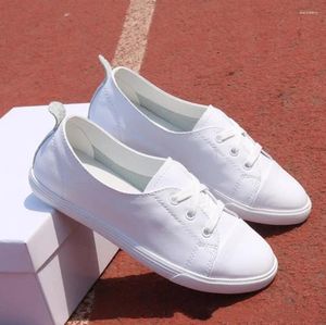 Freizeitschuhe Damen Echtes Leder Sneakers Damen Modische Sport Vulkanisierte Damen Sommer Flacher Schuh Damen Weiße Schnürung 40