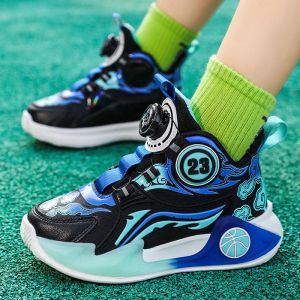 Scarpe per bambini scarpe da basket per ragazzi per bambini in pelle High top per bambini scarpe sportive casual per ragazzi che gestiscono scarpe atletiche tennis