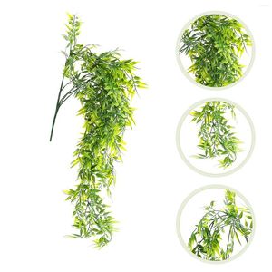 Decorative Flowers Artificial Green Plants Garland For Garden Plastic Fake Vine Hanging Leaf Faux Wedding