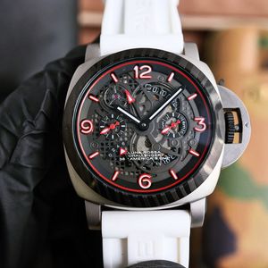 Designer Pan Mens Luxus mechanisch höherwertiger Uhr Uhr Gummi -Gummi 44mm Automatische Bewegung Designer Herren Uhr AAA P A N08 BEIL -Logo