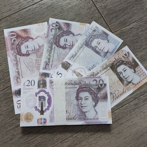 Fontes de festa festiva dinheiro falso brinquedo engraçado realista uk libras cópia gbp banco inglês britânico 5 10 20 50 notas de libra perfeito para filmes