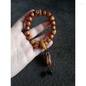 Strand Ox Bone Hand-Held Bracelet With Three Eyes Tibet Beads Horn