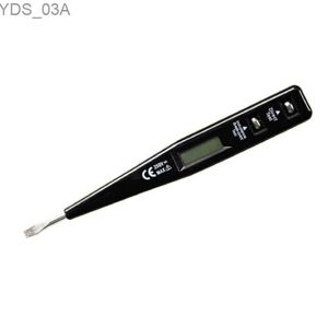 Medidores de Corrente Teste Digital Lápis Chave de Fenda Sonda Luz Tensão Tester Detector AC / DC 12-220V Caneta de Teste Elétrico VoltmeterBlack 240320