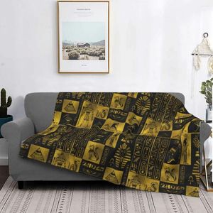 Blankets Egyptian Egypt Pharaoh Ethnic Ancient Blanket Flannel Funny Warm Throw For Bedspread Spring/Autumn