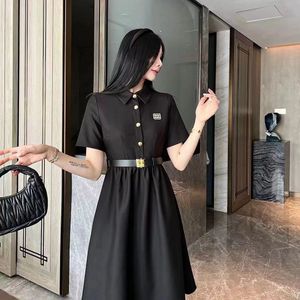Women's Dress High Quality New Letter Embroidered Short sleeved Dress Fashionable and Elegant Dress