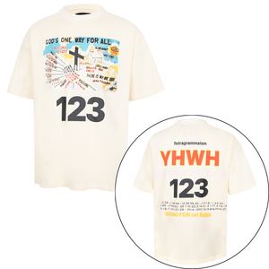 Camisetas gráficas da moda 2024ss, camisetas masculinas e femininas, tops