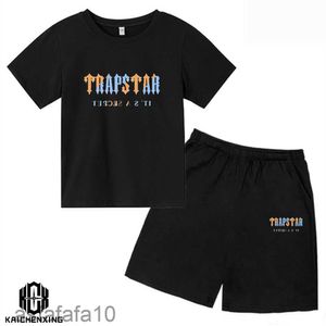 Kläder sätter sommar Trapstar Tshirt Kids Boys Beach Shorts Streetwear Tracksuit Men Women Clothes Girls Sportwear L230630 5QBT