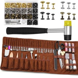 TLKKUE Working with Custom Storage Bag Rivets Tools Craft Making for Cutting Punching Sewing Carving Stamping Leather Tooling Kit