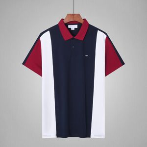 дизайнерская рубашка поло мужская рубашка поло рубашка для гольфа lacnsstet крокодилы поло Цветовая контрастная строчка Доступны три цвета, размер M-2XL