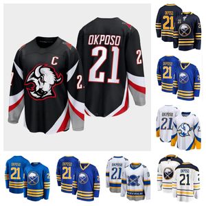 Buffalo'''Sabres'''''Men Kadın Gençlik #21 Kyle Okposo Mirası Klasik Dikişli Hokey Jersey