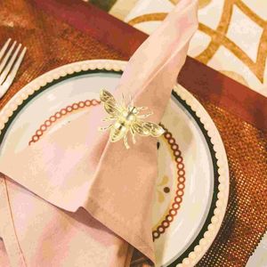 Table Cloth 6 Pcs Bee Napkin Rings Dinner Decors Napkins Buckle Party Tissue Clasps Buckles Alloy Holiday