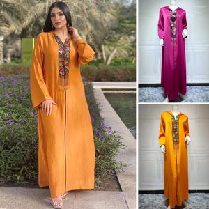 Ethnic Clothing Middle East Colorful Beads Abaya Muslim Women Hooded Long Dress Caftan Dubai Turkey Islamic Ramadan Arabic Robe Gown