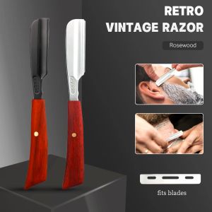 Razor Men rakande barberverktyg Hår Razor Single Blade Straight Razor Rainless Steel Professional Manual Shaver Sharp Barber Razor