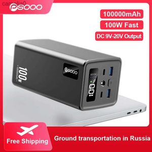 Cell Phone Power Banks PSOOO Pd 100w Power Pack 100000mAh Large Capacity Charging External Battery Laptop Power PackC24320