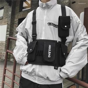 Backpack Multi-pocket Techwear Tactical Combined Vest Bag Men Women Outdoor Sport Hip Hop Functional Chest Casual Mini