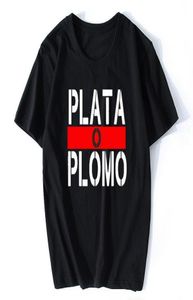 Jungen T-Shirt Sommer Neue Marke Plata Plomo T-Shirts Männer Narcos Pablo Escobar Silber oder Blei T-Shirt Baumwolle Hip Hop O Neck Tees ltfoq5861012