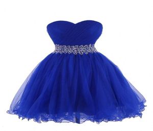 Ukochane sukienki z Homecoming Homecoming z kryształami niebieski tiul ukończenie studiów