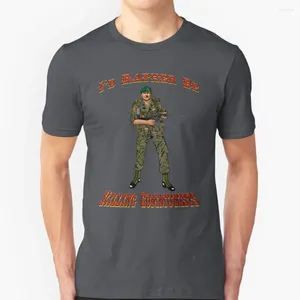 Herr t-skjortor Jag skulle hellre döda kommunister reagan stil män t-shirt mjuka bekväma toppar t-shirt tee skjortkläder armé