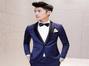 Dark Blue Tuxedo Mens Smoking Suit Jackets Groom Wedding Suits for Men Blazers Slim Fit Dinner Jackets Dress Terno Masculino8932359597878
