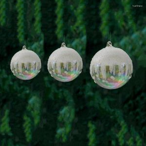 Christmas Decorations Small Packing Diameter 6cm 8cm 10cm Mini Beads Sticking Transparent Glass Ball Ornament Gift Decoration Hanging Globe