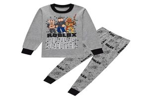 YouTube Game Kids Boys grils långärmad jul Xmas pajamas pyajamas svart röda pjs 613 år full tryck sömnkläder kläder clo2807686