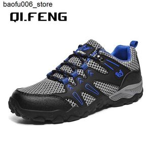 Casual Shoes Hot Selling Ultra Light Casual Shoes For Mens Summer Breattable Sports Shoes Jogging Mjuk och bekväm mesh Sportskor Black Mens Shoes Q240320