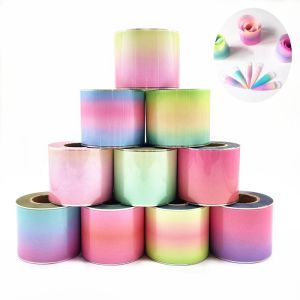 Kits 50m/set Gradient Nail Foils for Nails Candy Transfer Paper Candy Color Stickers Manicure Set Diy Floral Nail Decorations