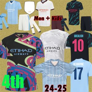 24 25 Haaland Soccer Jersey Man Ches Ters Dragon Gvardiol Mans Cities Alvarez Man Citys De Bruyne Foden 2024 Football Tops Shird Men Kids Sets