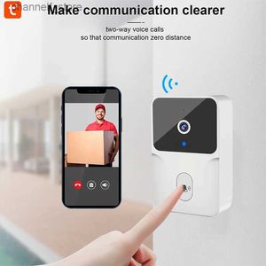 Doorbells WiFi Video Doorbell Home WiFi 2.4GHz Wireless Doorbell Rechargeable Battery Powered HD Camera PIR Sports Vision DoorbellY240320