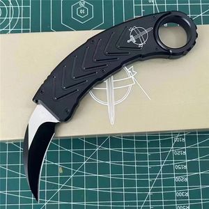 Новый выдвижной тип OTF Автоматический нож с когтями k110 Стальное лезвие Авиационная алюминиевая ручка Кемпинг Открытый Тактический боевой Самооборона АВТО Ножи Керамбиты