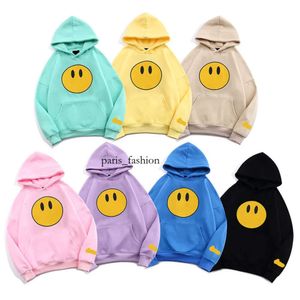 Nowe męskie i kobiety z kapturem z kapturem moda streetwear Smiley twarz sweter męski trend mody Drew bluzy 471