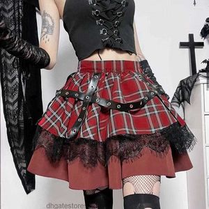 Röcke Harajuku Mädchen Lolita Gothic Rock Frauen Retro Spitze Kuchen Müde Streetwear Mini Punk Süße Kawaii Kleidung Cosplay Kostüm