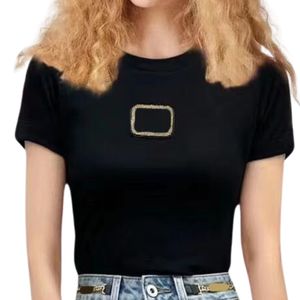 24 Summer Women Designer Tee Designer Tops With Letter Brodered T Shirt Girls Milan Runway Crop Tops Brand Designer Pullover Short Shirt Outwear Slim Knit tröja