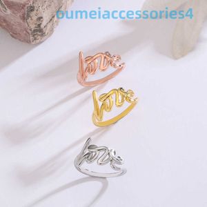 2024 Designer Luxus Marke Schmuck Band Ringe Dis Ring Brief Liebe Valentinstag Geschenk Personalisierte Gefühl Handwerk