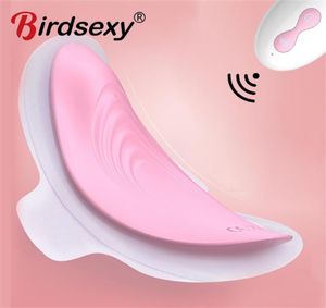 Farfalla indossabile vibratore dildo per donne masturbatore telecomando senza fili mutandine vibranti orgasmo giocattoli sessuali coppia 2110252795160421