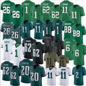 Saquon Barkley Devonta Smith Kelly Green Jalen Futbol Jersey Jason Kelce Aj Brown Davis Jalen Carter Dawkins Darius Slay Jr Goedert Graham Bryce Huff