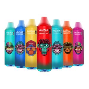 Valedna Vapes 9000 P Banana Ice Einweg-Vapor-Pen für elektronische Zigaretten, 14-ml-Pod, 6 leuchtende Farben, luftverstellbar, 0 % Vapor-Pod, Ölkerntrennung 9K 055032