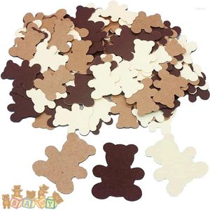 Party Decoration 100st/Pack Bear Paper Confetti Cream Brown Teddy Baby Shower Favor Table Birthday Decor Sprinkles Scatter