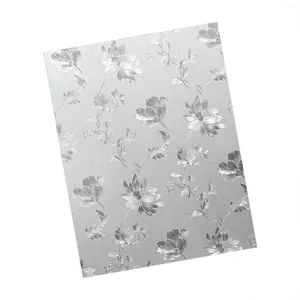 Window Stickers Privacy Film Flower Shape Day And Night No Glue Opaque For Bathroom Cafe Kitchen Office Apartment