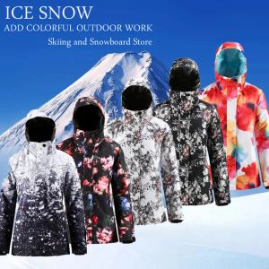 Giacche giacca da sci impermeabile e pantalone per ragazze per ragazze, abbigliamento da neve, cappotti da snowboard femminile, costumi invernali, all'aperto, più colori