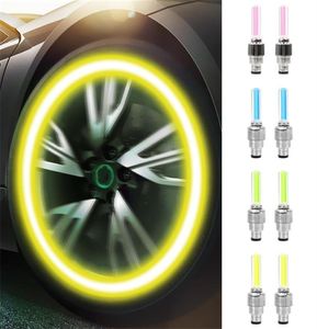 Gadget falou led carro bicicleta roda luz pneu válvula tampas roda raios ledlights1829125