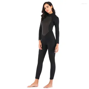 Kvinnors badkläder Kvinnor 3mm Neopren Wetsuit full baddräkt slitsträcka stretch våtdräkt surfar en bit dykning för vinter utomhussporter