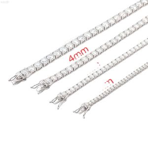 Hot Sale 2023 White Solid Gold and Platinum Tennis Bracelets Natural and Lab Grown Diamond Tennis Bracelet for Unisex Wearing