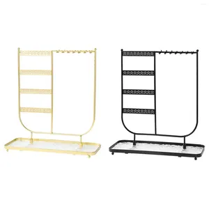 Jóias Bolsas Display Stand para Mulheres Meninas Decorativas Elegantes Metal Bar Rack Bangle Ear Stud Relógios Dresser Shop