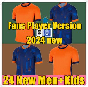 24/25 Hollanda Memphis Avrupa Holland Club Futbol Jersey 2024 Euro Cup 2025 Hollanda Milli Takım Futbol Gömlek Erkek Çocuk Kiti Tam Set Eve Memphis Xavi Gakpo