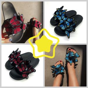 2024 Women Summer Craft Embroidered Three Dimensional Butterfly Slippers GAI sandals easy matching Unique Design Outwear embroidery Extremely Slim