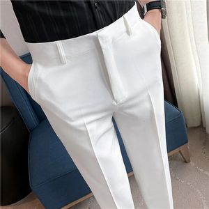 Men Formal Wear Wedding Dress Trousers Quality Solid Boutique Suits Pants Male British Style Business Casual Suit 36 240305