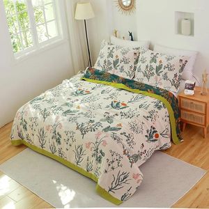 Coperte in cotone traspirante, morbide e delicate sulla pelle, lenzuola per camera da letto con motivi floreali diversi, copriletto sul letto, plaid per coperta da divano